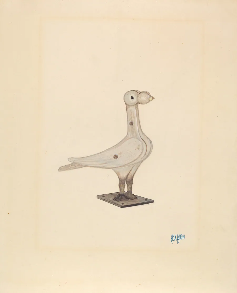 Cast Iron Pigeon by Rex F. Bush