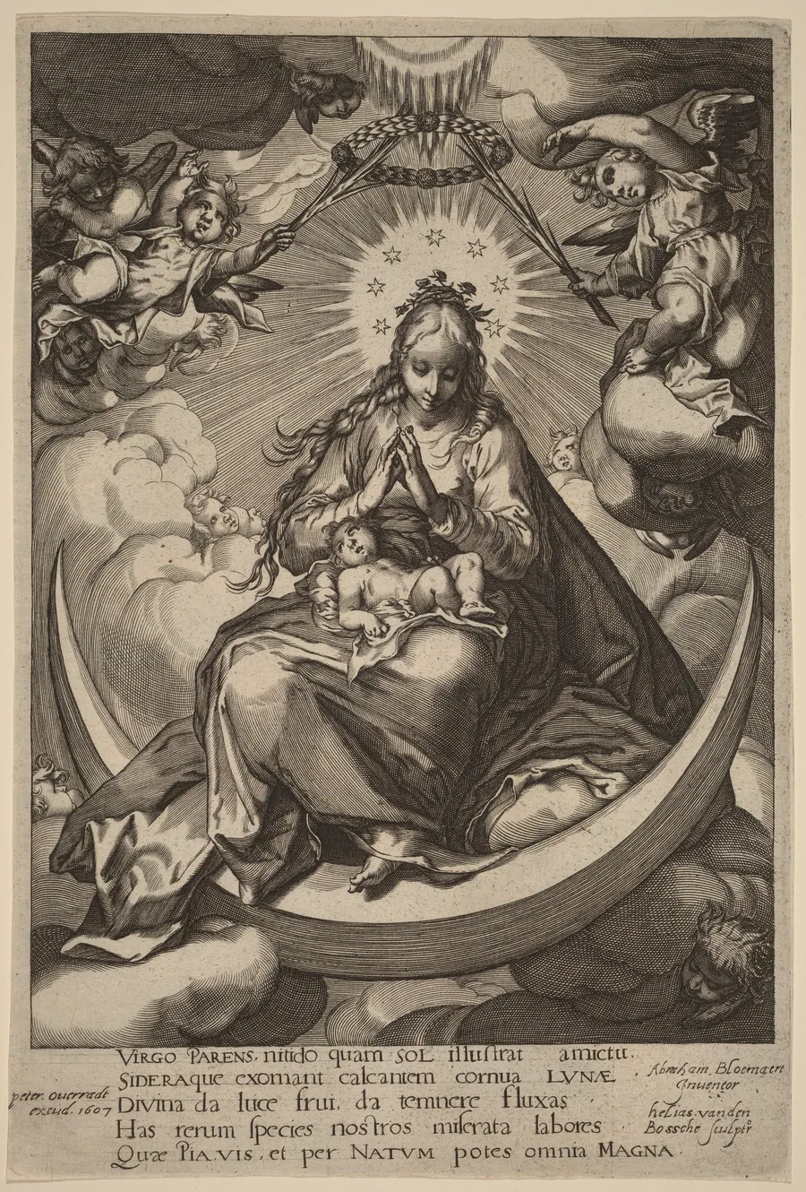 The Virgin and Child on the Crescent by Helias van den Bossche