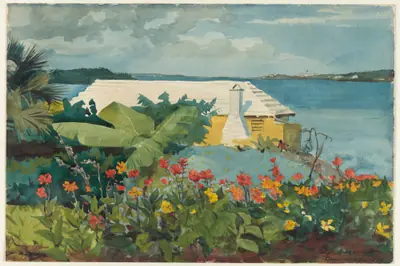 Flower Garden and Bungalow, Bermuda