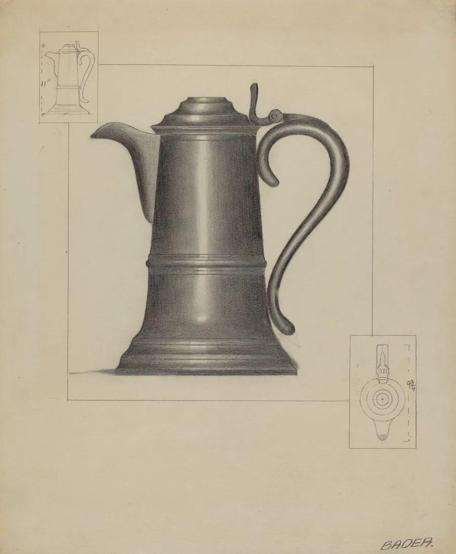 Pewter Flagon by Herman Bader