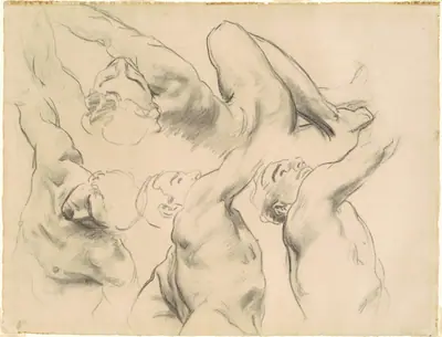 Studies for "Heaven" and "Hell"