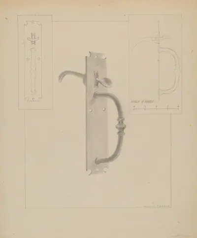 Wrought Iron Thumb Latch