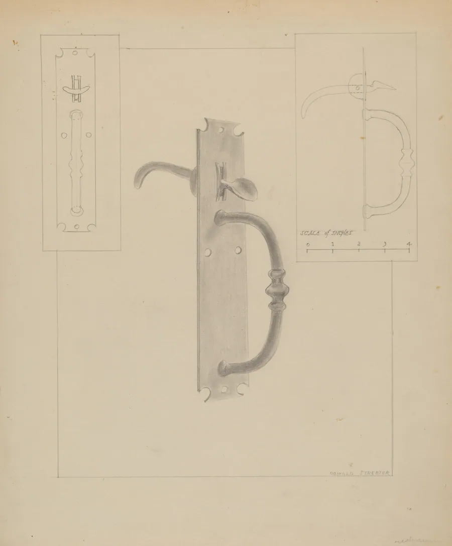 Wrought Iron Thumb Latch by Donald Streeter
