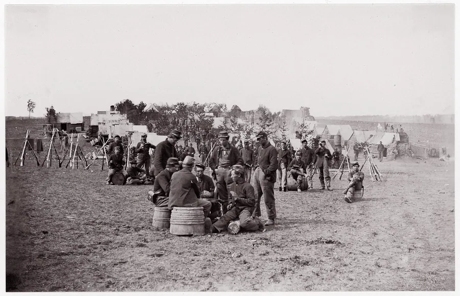 [Playing Cards, Winter Quarters].  Brady album, p. 129 by Mathew B. Brady
