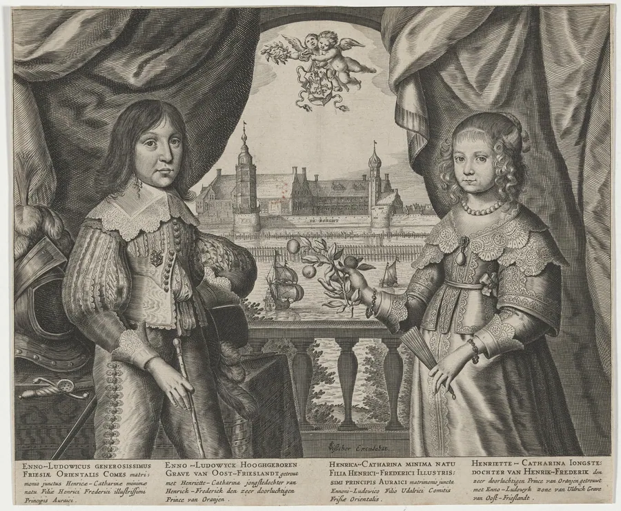 Enno Ludovick, Count of East Friesland and His Wife, Catherina Henriette by Cornelis Visscher