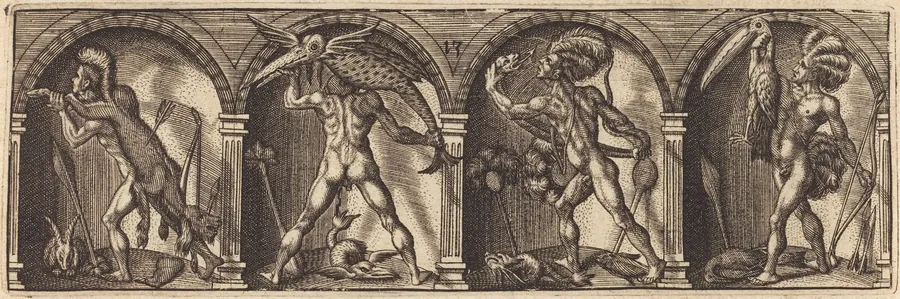 Les divers pourtraicts et figures XIII by Master AD