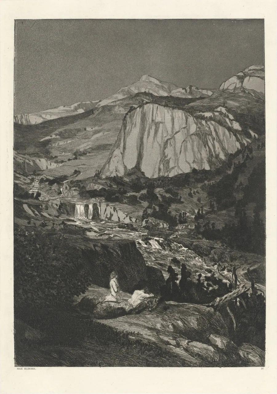 Moonlit Night (Mondnacht): pl. 4 by Max Klinger