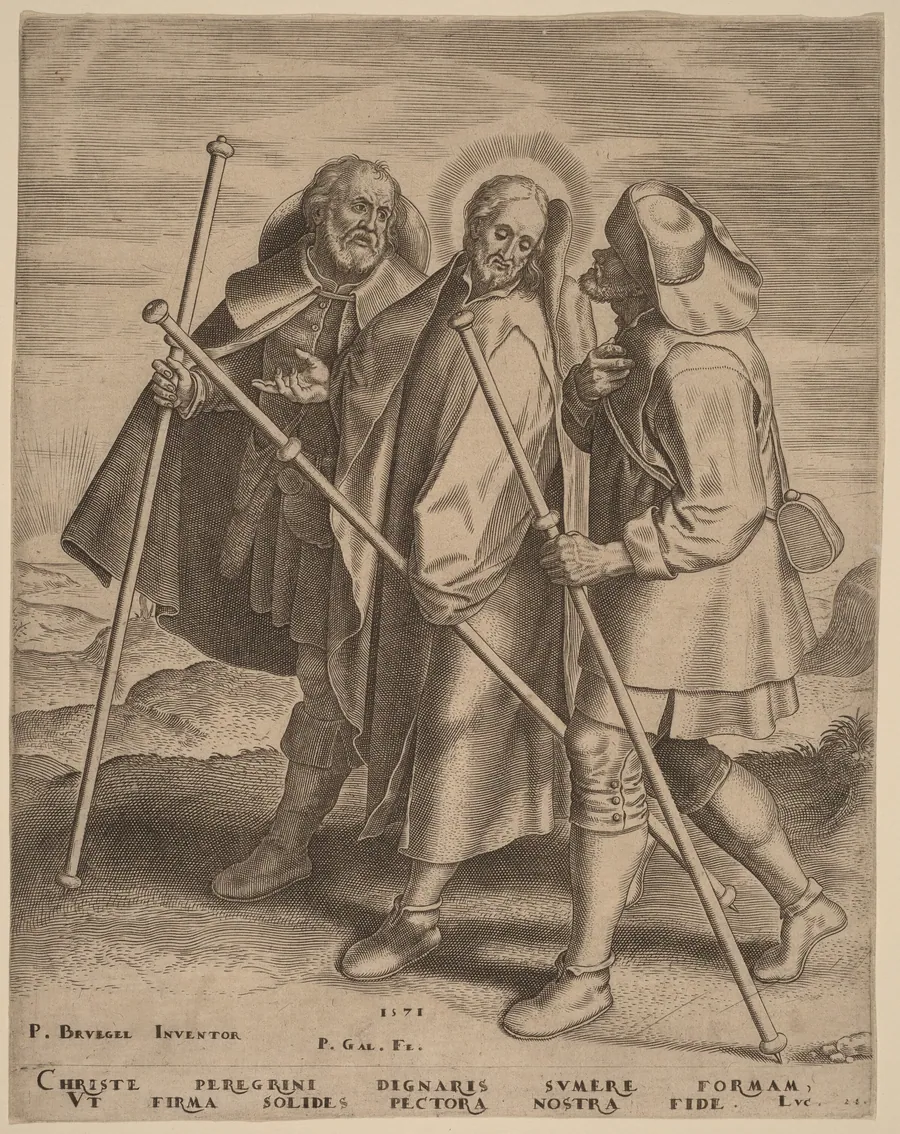 Christ and His Disciples on the Way to Emmaus by Philip Galle