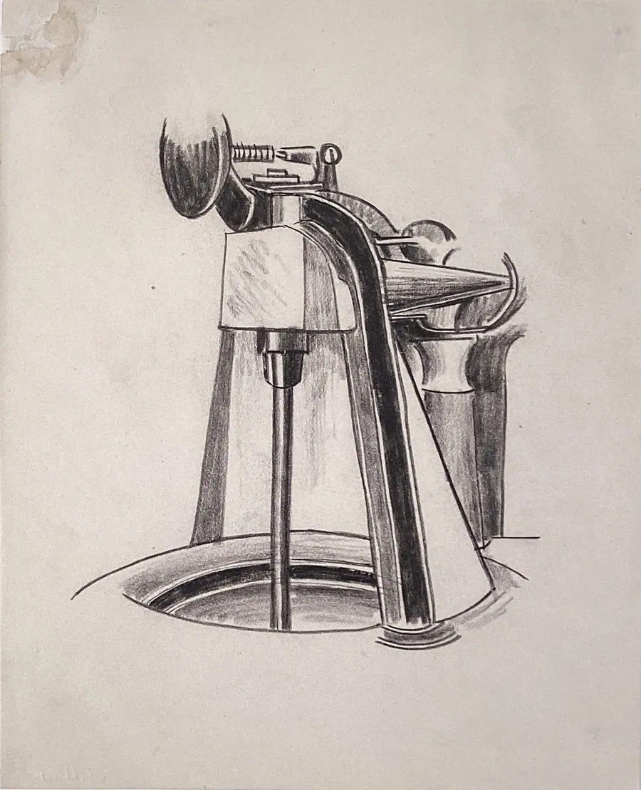 Study for "The Well" by Morton Schamberg