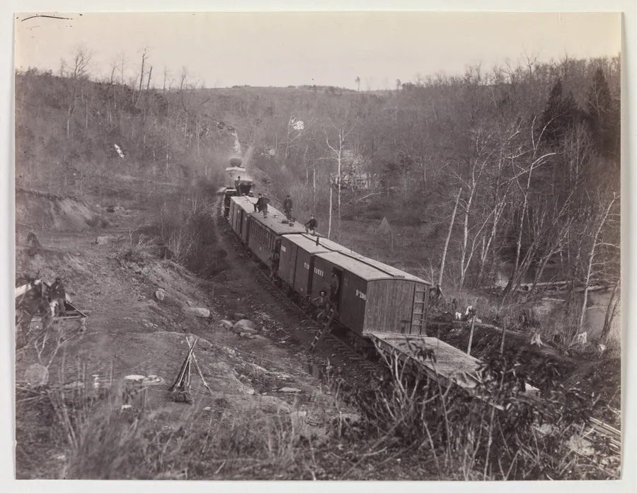 Bull Run. Orange and Alexandria R.R. near Union Mills by George N. Barnard