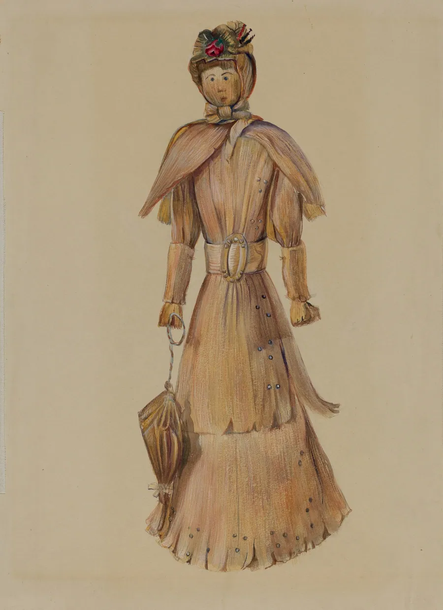 Corn Husk Doll by Mina Lowry