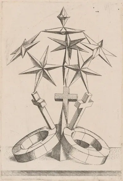 A Perspective of Seven Stars Balanced on Three Crosses