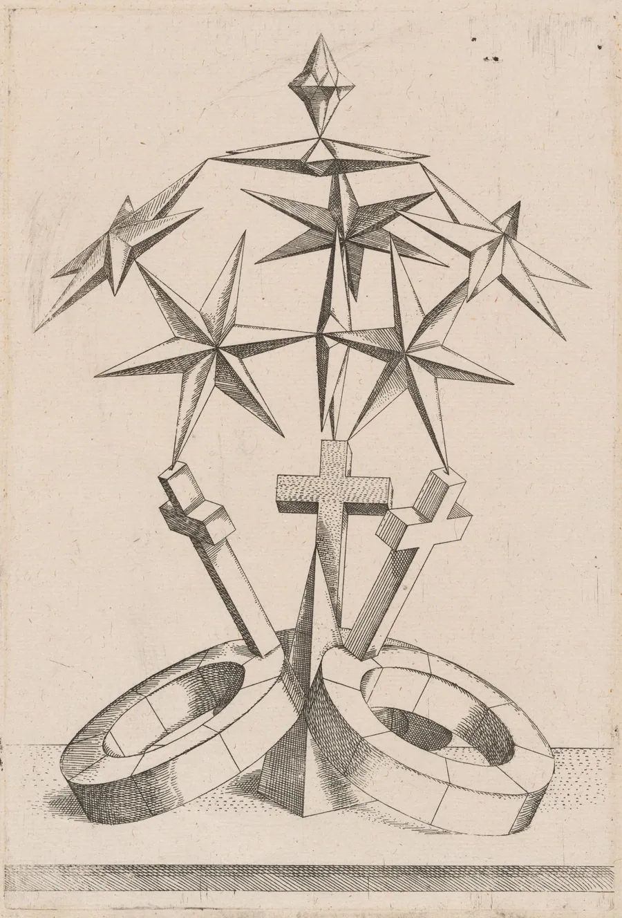 A Perspective of Seven Stars Balanced on Three Crosses by Mathis Zündt