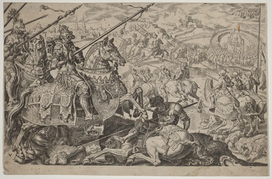 Suleiman the Magnificent Forced to Raise the Siege of Vienna by Dirck Volckertz Coornhert
