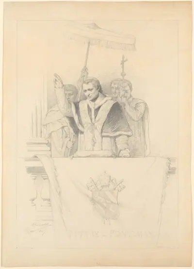 Pope Pius IX Imparting the Blessing Urbi et Orbi