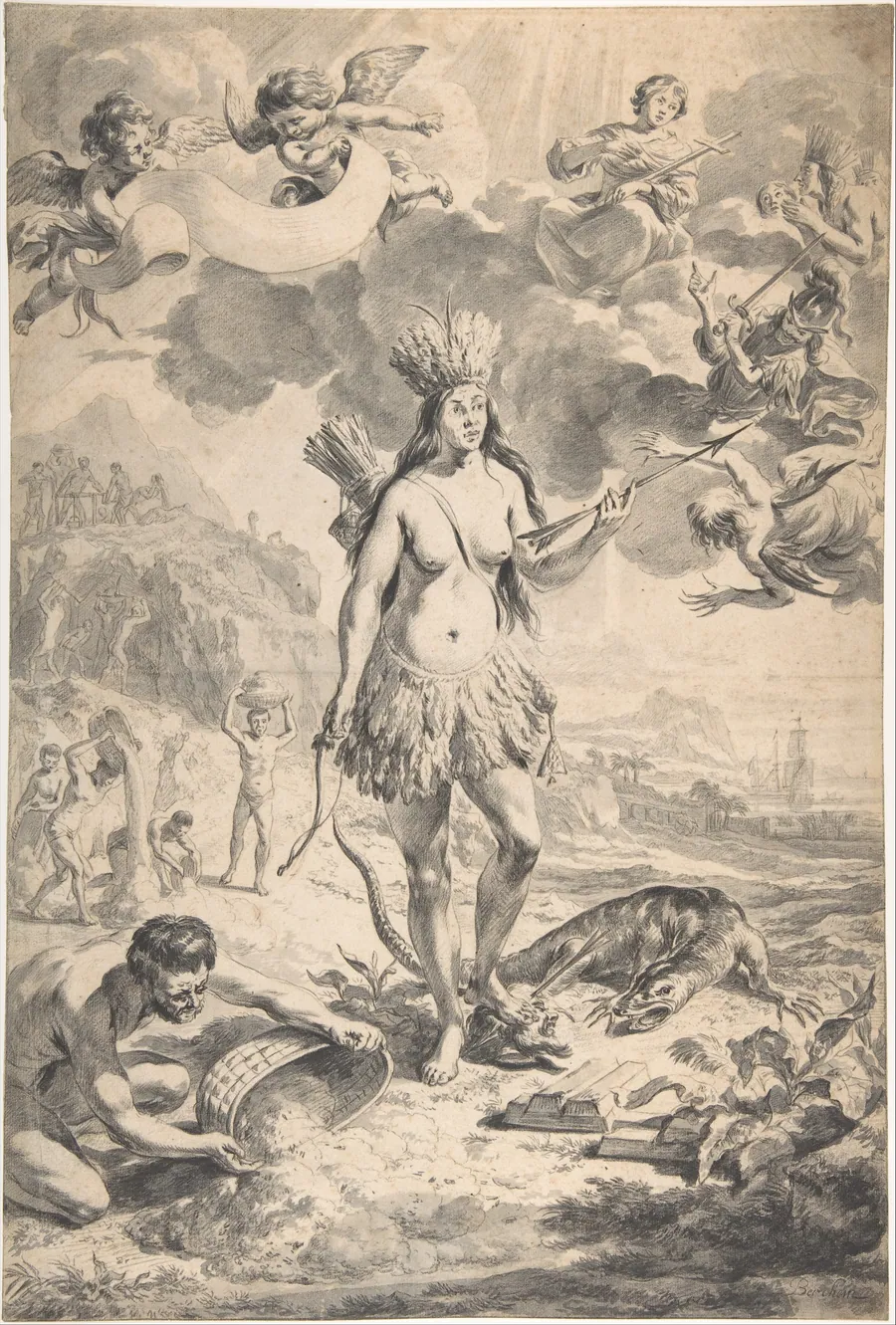 Allegory of America by Nicolaes Berchem
