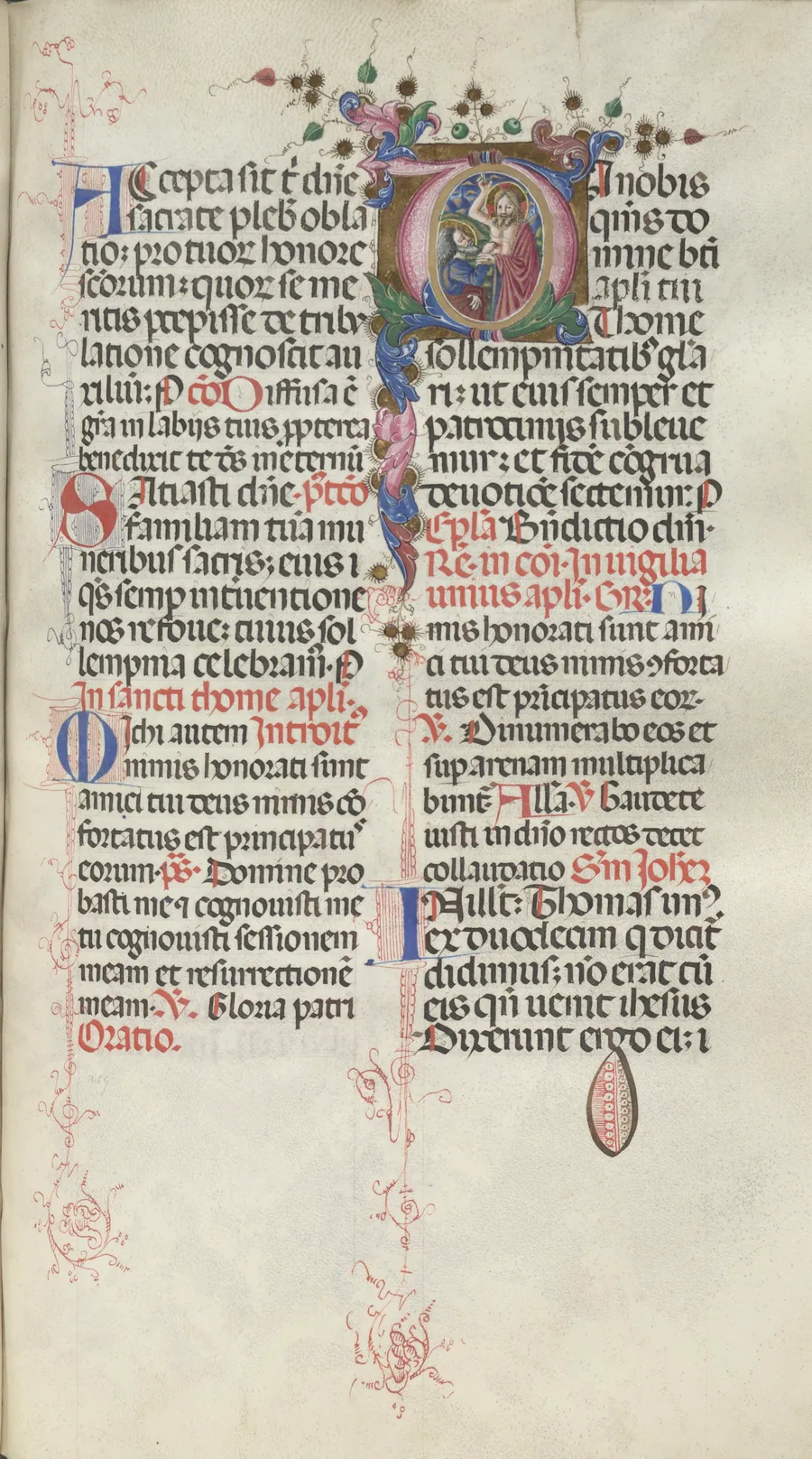 Missale: Fol. 262: Saint Thomas by Giapeco Caporali