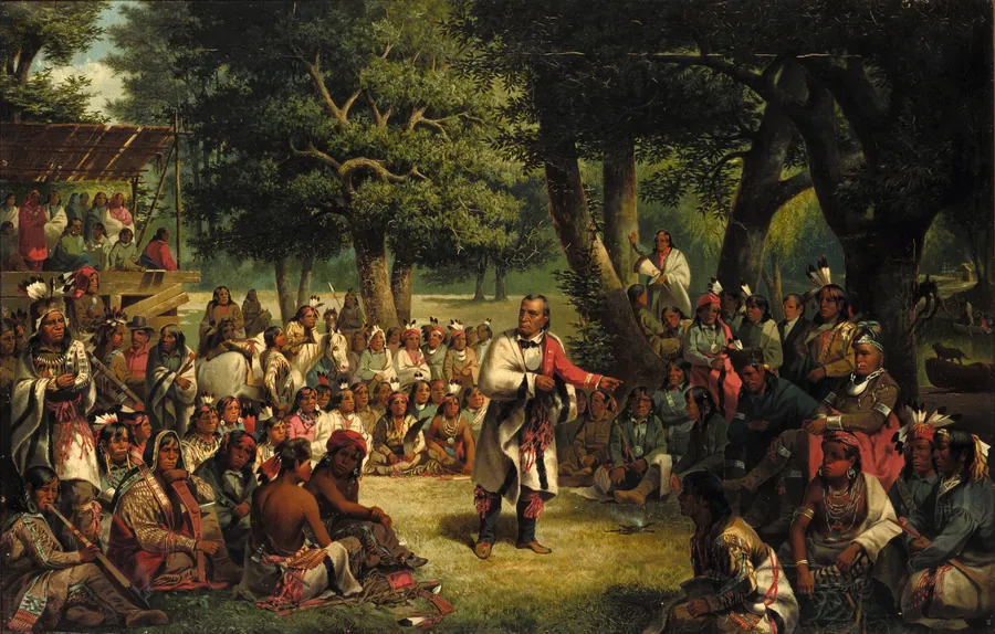 The Trial of Red Jacket by John Mix Stanley, born Canandaigua, NY 1814-died Detroit, MI 1872