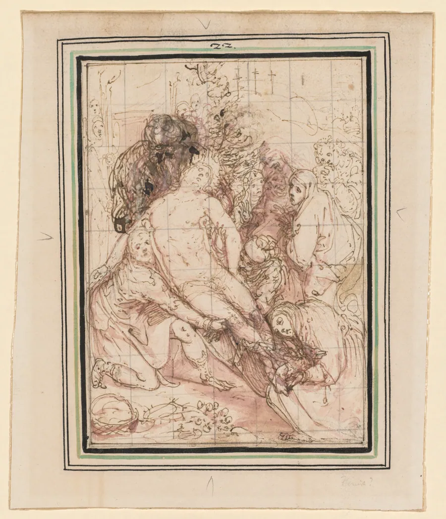 The Entombment by Giovanni de' Vecchi