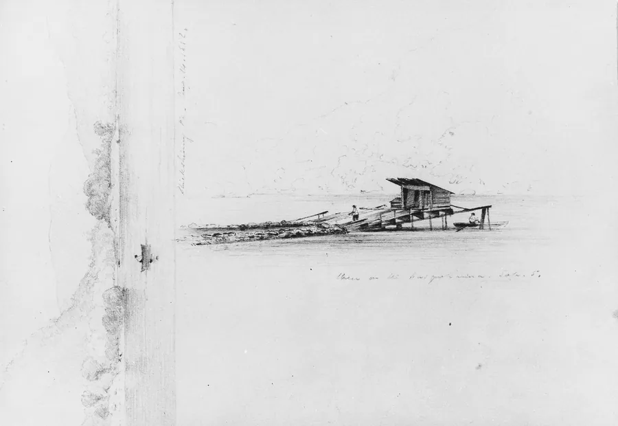 Shickshinny, Pennsylvania (Susquehanna at Shickshinny); Weir on the Susquehanna by Thomas Addison Richards