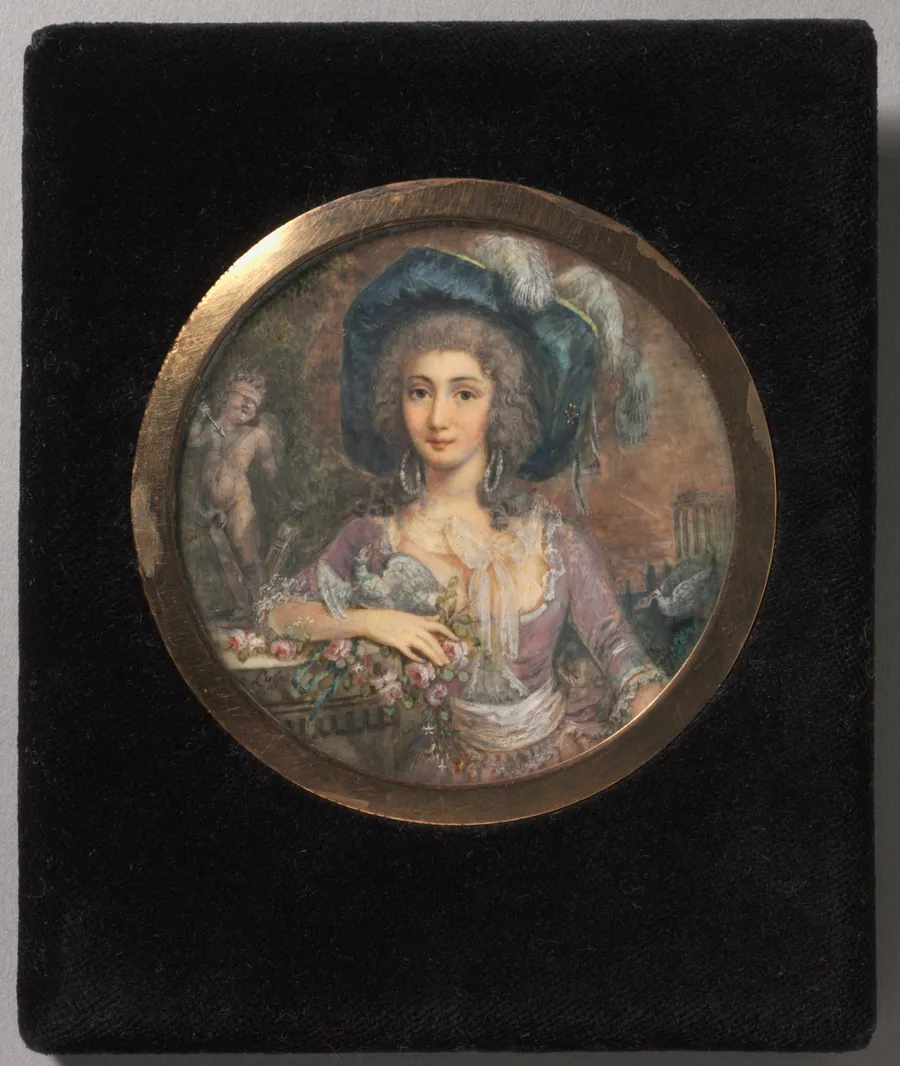 Portrait of Mademoiselle Colombi by Jacques Delusee