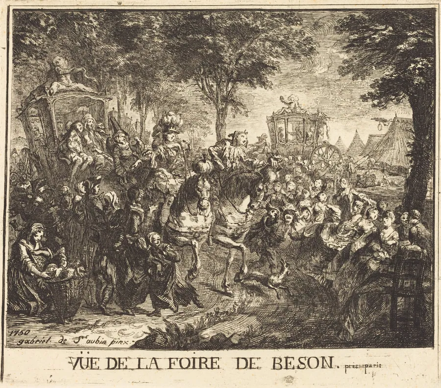 Vue de la foire de Beson (The Fair at Bezons) by Gabriel de Saint-Aubin