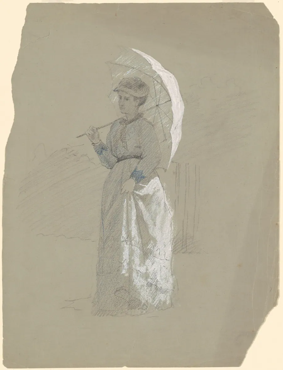 Woman with Parasol by Enoch Wood Perry, Jr.
