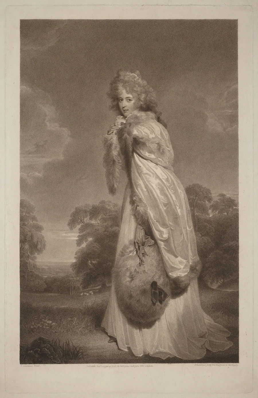 Miss Elizabeth Farren, Countess of Derby by Francesco Bartolozzi
