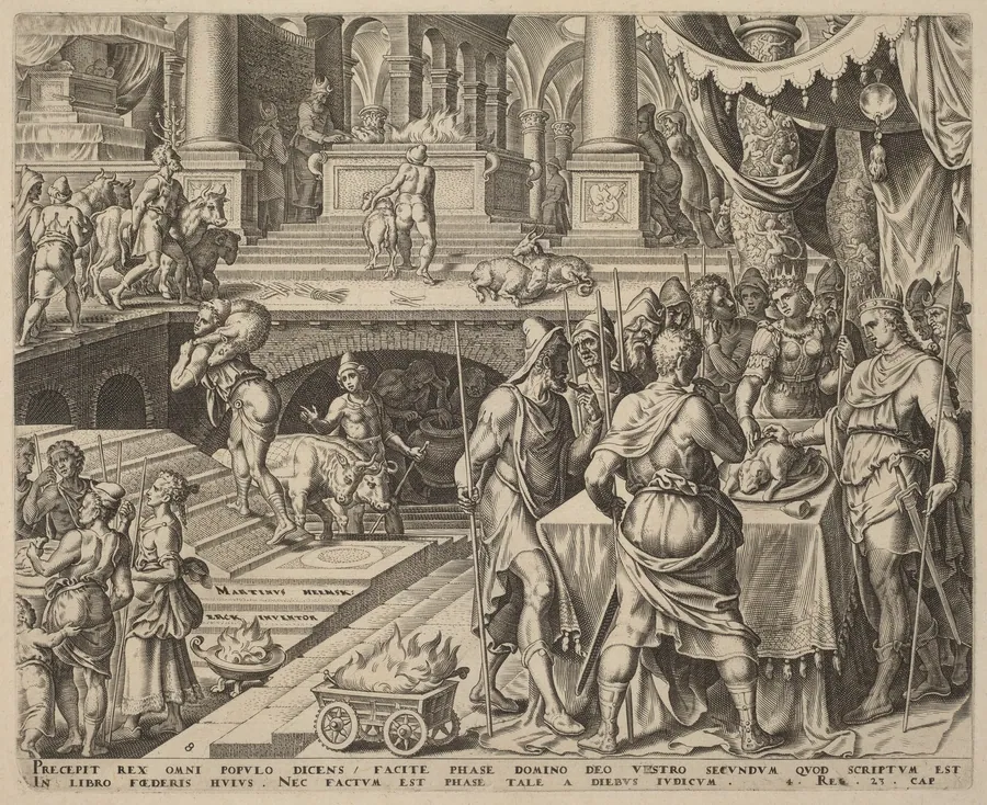 Josiah Celebrating Passover by Philip Galle
