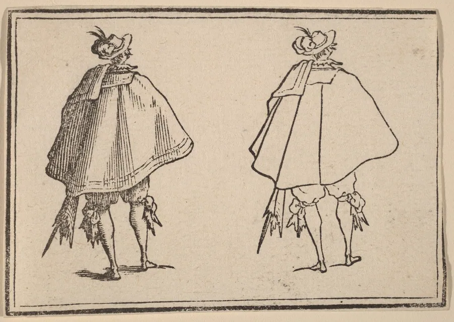 Gentleman in Large Mantle, Seen from Behind by Edouard Eckman
