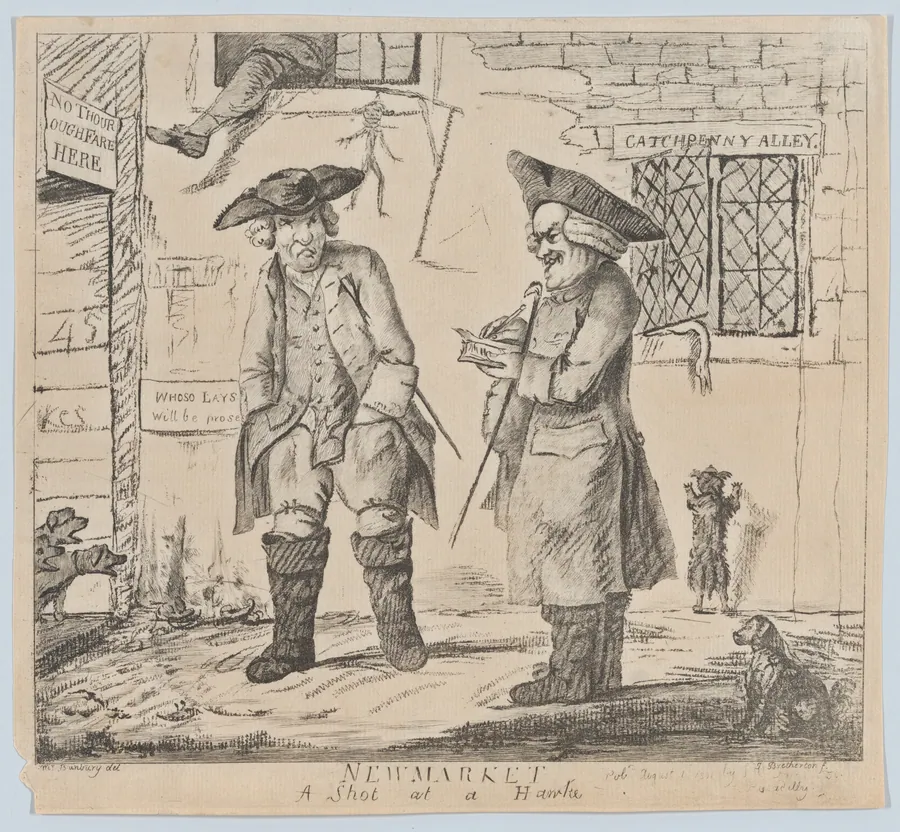 Newmarket: A Shot at a Hawk by Henry William Bunbury