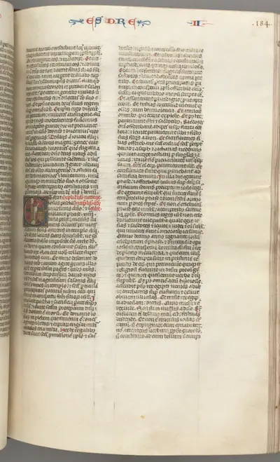 Fol. 184r, Ezra II, historiated initial E, a priest censing an altar