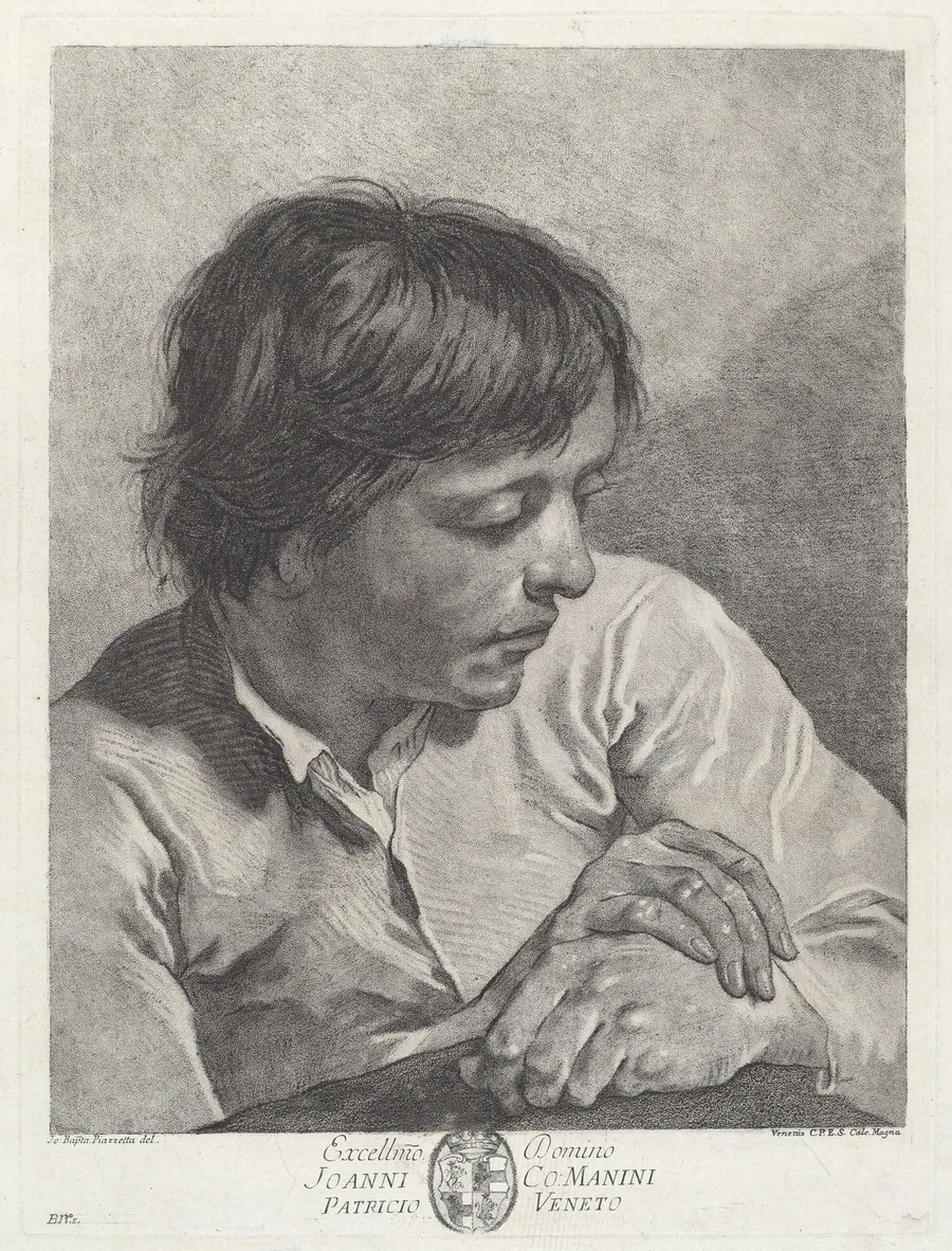 A Young Man with His Hands Crossed by Pietro Scattaglia