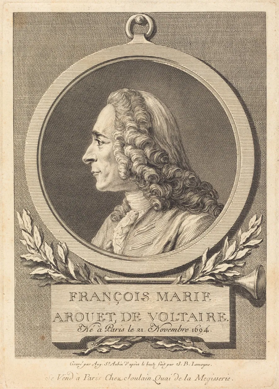 François Marie Arouet de Voltaire by Augustin de Saint-Aubin