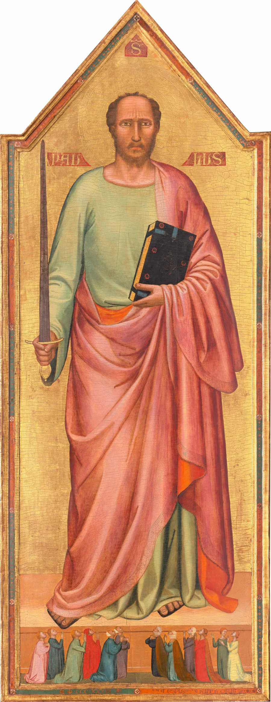 Saint Paul and a Group of Worshippers by Bernardo Daddi