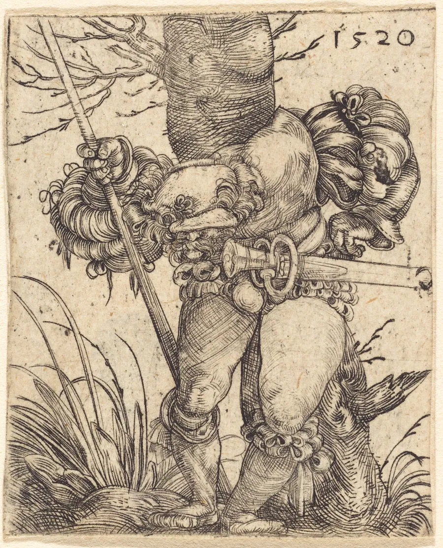 Foot Soldier in Front of a Tree by Barthel Beham