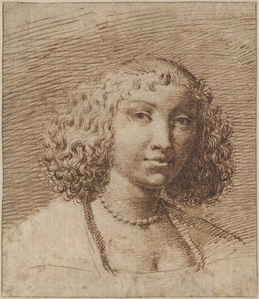 Young Woman with a Pearl Necklace by Isaac Fuller