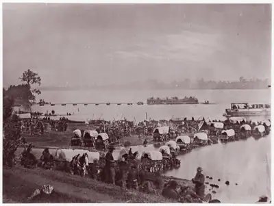 Wagon Train at Port Royal, Rappahannock River