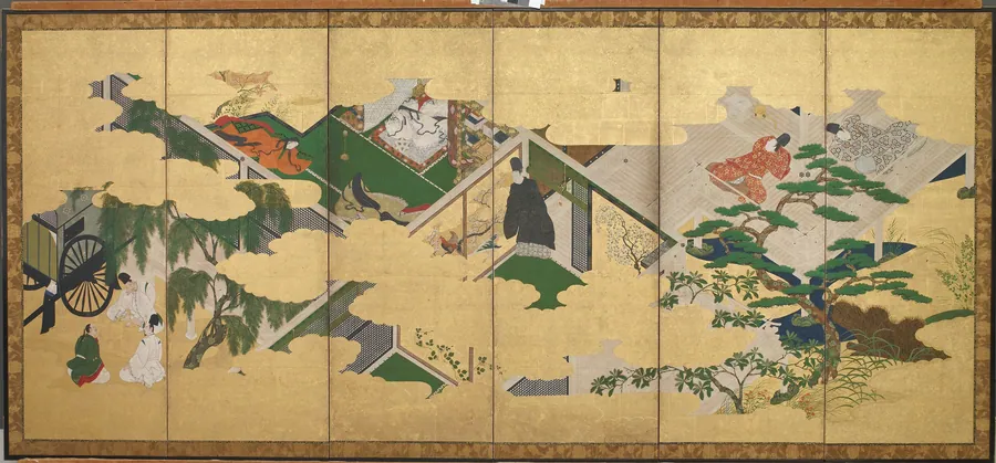 The Tale of Genji, chapter 2: Prince Genji's visit to Utsusemi by Tosa Mitsuoki (1617-1691)