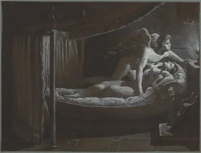 Cupid with Psyche Extinguishing the Lamp