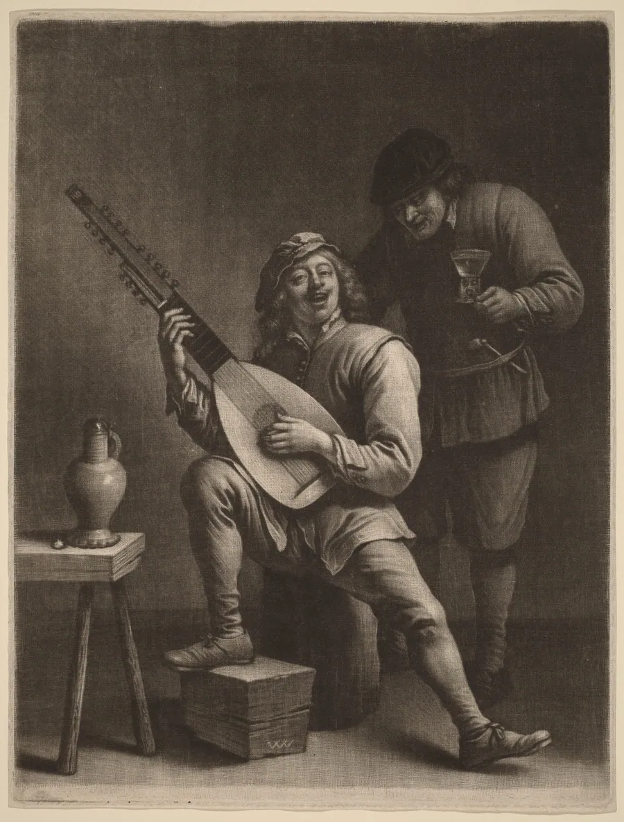 The Lute Player and the Drinker by Wallerant Vaillant