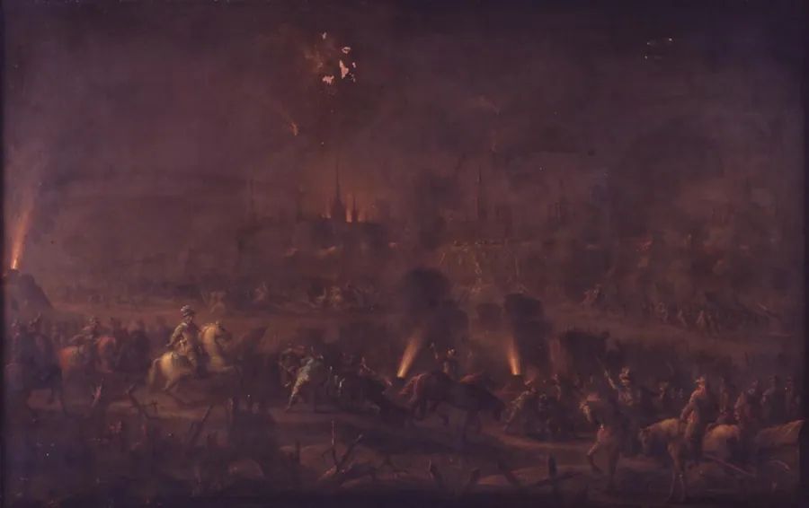 Wismars bombardement by Anthon Christoffer Rüde
