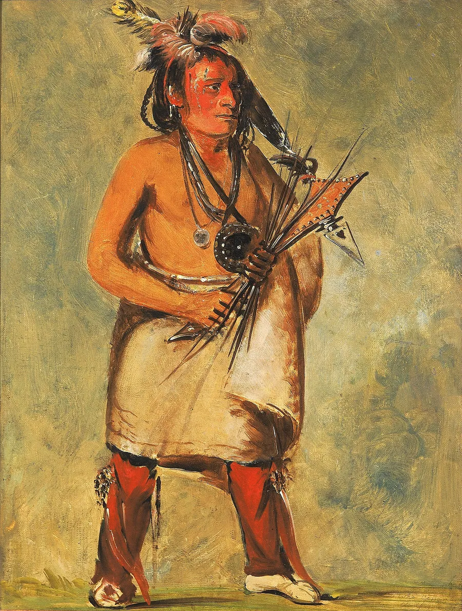 Wa-kon-chásh-kaw, He Who Comes on the Thunder by George Catlin, born Wilkes-Barre, PA 1796-died Jersey City, NJ 1872