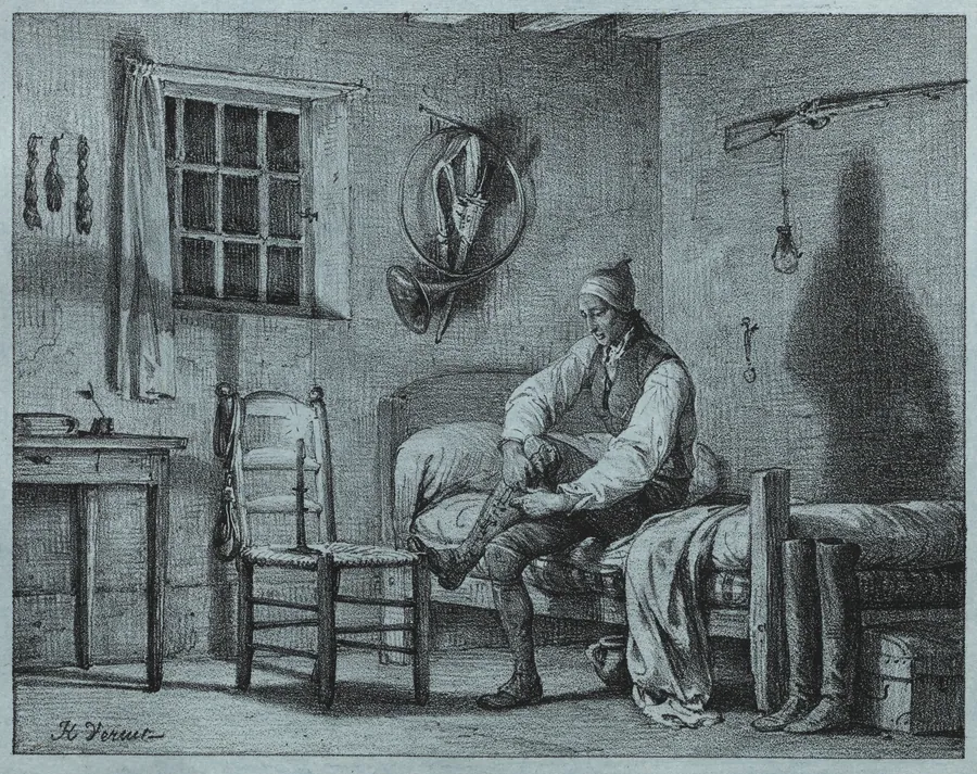 The Man-Servant of Limier Rising from Bed by Horace Vernet