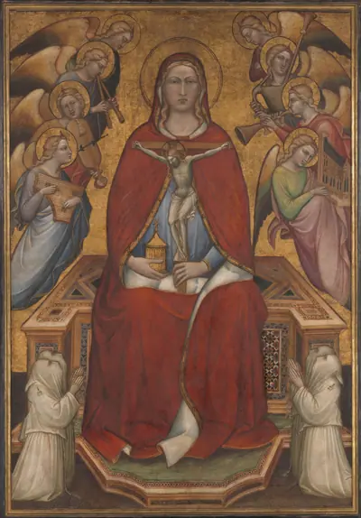 Saint Mary Magdalen Holding a Crucifix; (reverse) The Flagellation