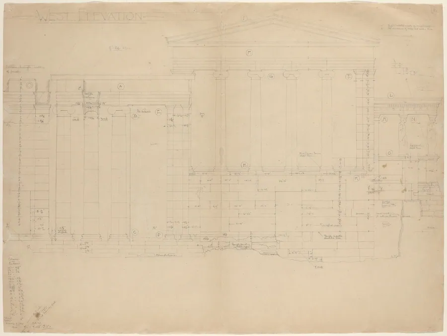 The Erectheum, West Elevation [left half] by John Russell Pope