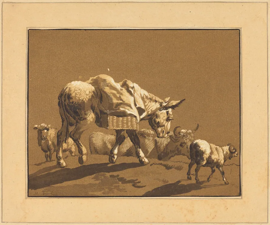 Donkey by Johann Gottlieb Prestel