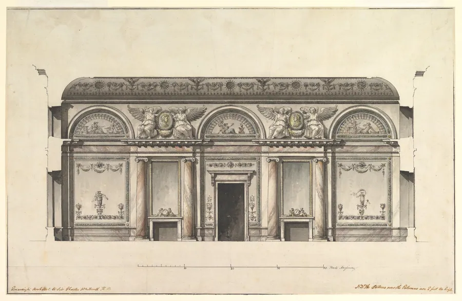 Central Salon of the Alexander Palace at Tsarskoe Selo by Giacomo Quarenghi