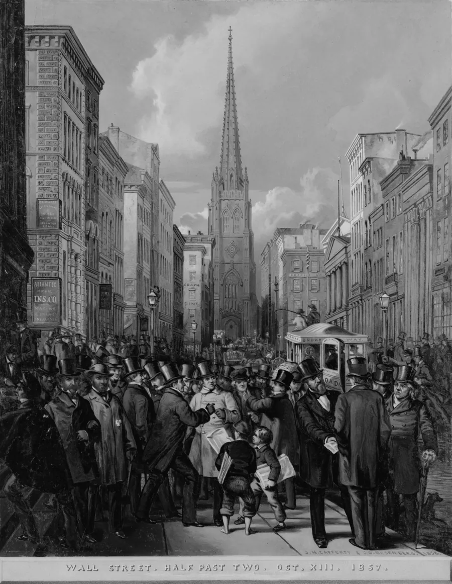 Wall Street, Half Past Two, October 13, 1857 by James H. Cafferty