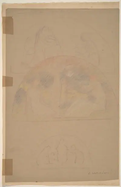 Studies for a Lunette [recto]